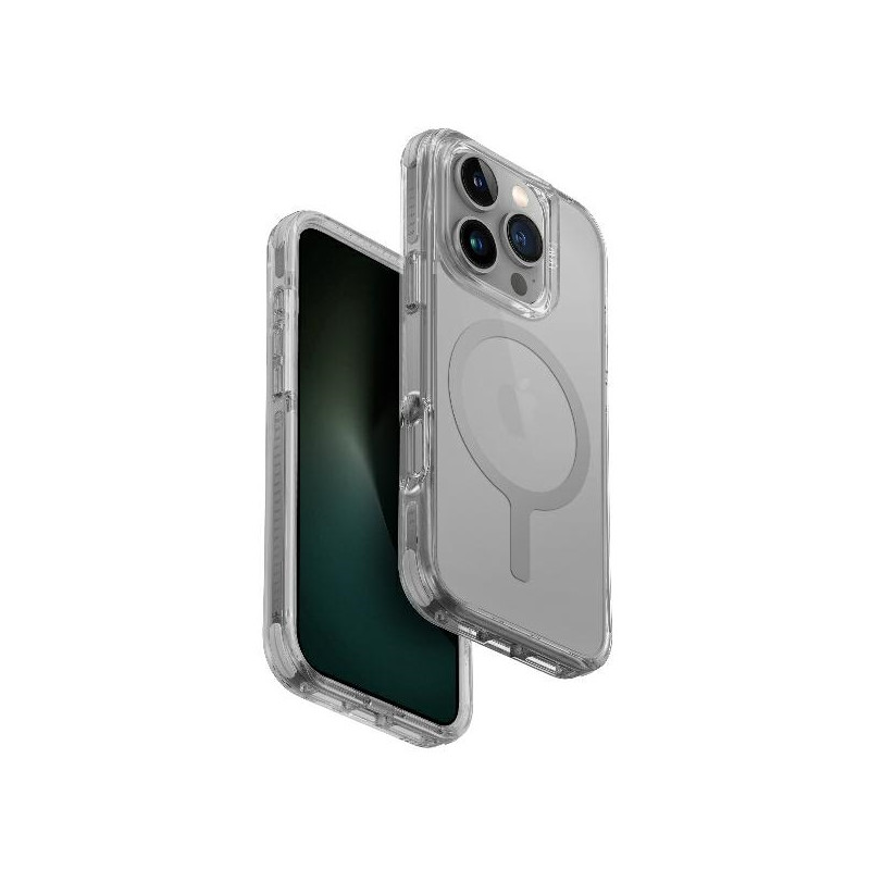 UNIQ Combat Magclick įkrovimo dėklas, skirtas iPhone 16 Pro Max - pilkas