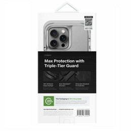 UNIQ Combat Magclick įkrovimo dėklas, skirtas iPhone 16 Pro Max - pilkas