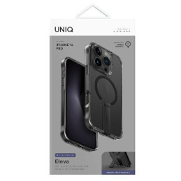 UNIQ Eleva su Vertica Stand dėklu iPhone 16 Pro - juodas