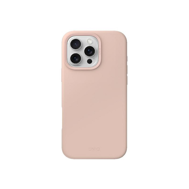 UNIQ Lino Hue Magclick įkrovimo dėklas, skirtas iPhone 16 Pro Max - rožinis