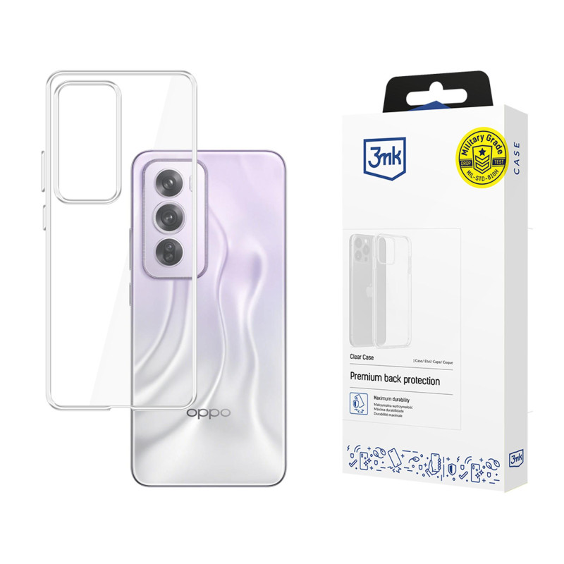 3mk skaidrus dėklas, skirtas Oppo Reno 12 - skaidrus