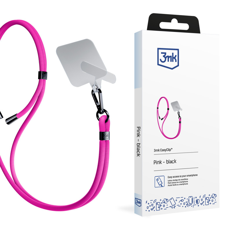 3mk EasyClip išmaniojo telefono dirželis – rožinis