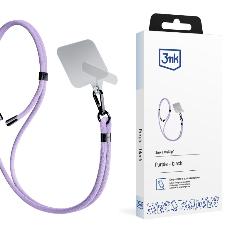 3mk EasyClip išmaniojo telefono virvelė – violetinė