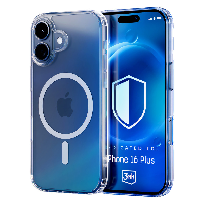3mk MagCase dėklas su MagSafe iPhone 16 Plus - skaidrus