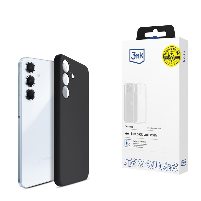 3mk silikoninis dėklas, skirtas Samsung Galaxy A55 5G - juodas