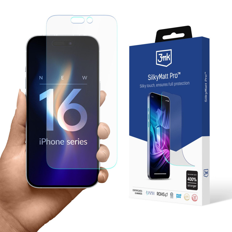 3mk Silky Matt Pro matinė apsauginė folija skirta iPhone 16 Pro