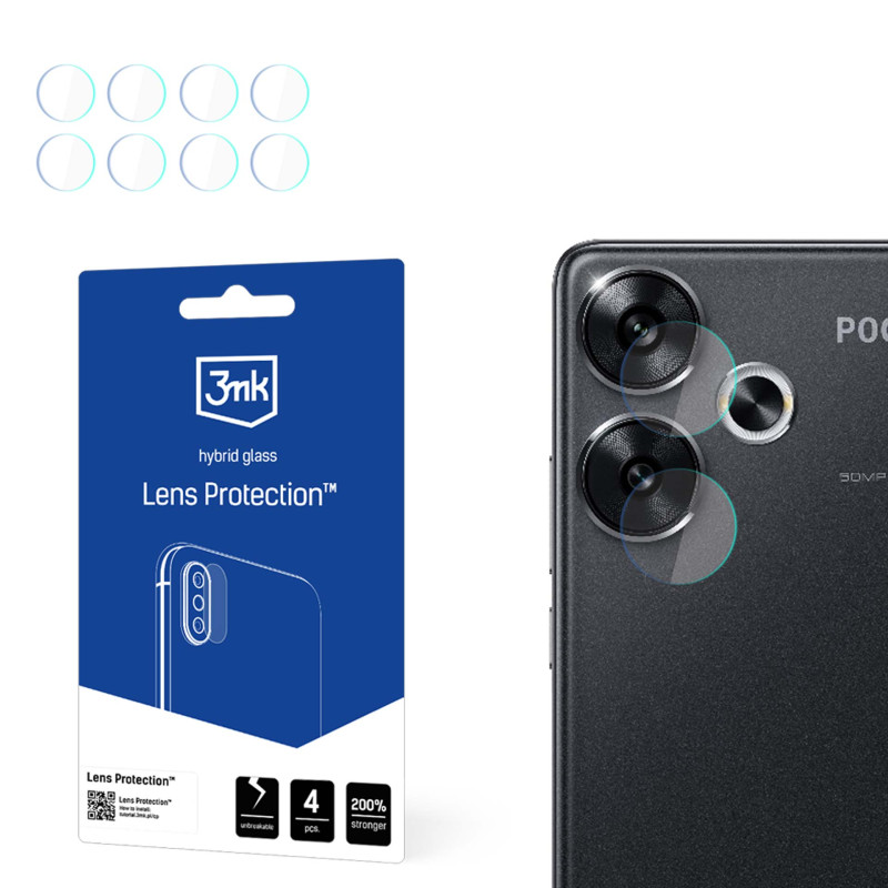 3mk objektyvo apsaugos kameros dangtelis, skirtas Xiaomi Poco F6