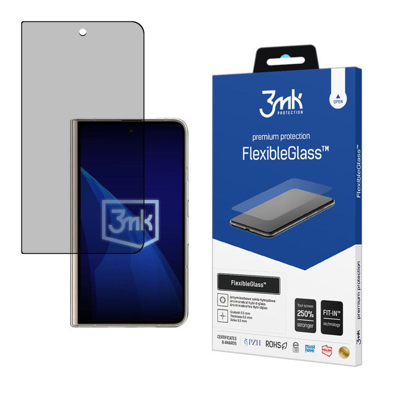 3mk FlexibleGlass grūdintas stiklas, skirtas Google Pixel Fold (priekyje)