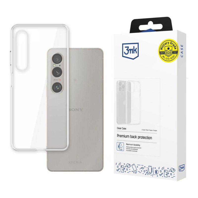3mk skaidrus dėklas, skirtas Sony Xperia 1 VI - skaidrus
