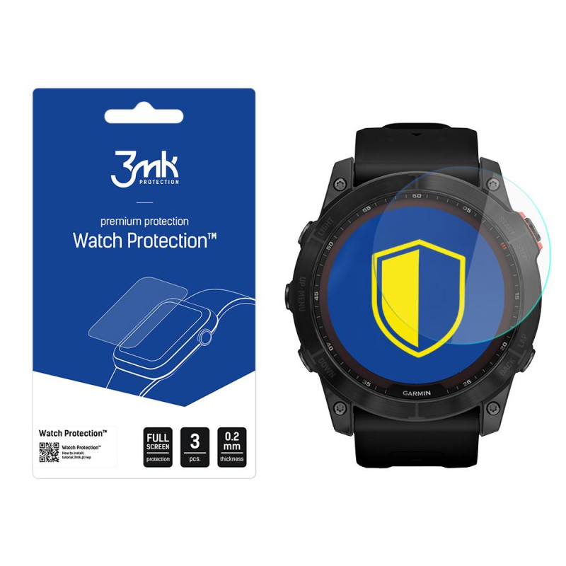 3mk laikrodžio apsauga FlexibleGlass grūdintas stiklas, skirtas Garmin Fenix 7X (51 mm)