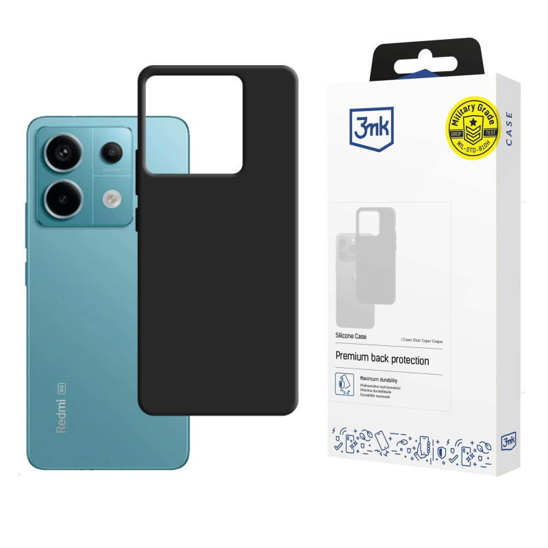 3mk silikoninis dėklas, skirtas Xiaomi Redmi Note 13 Pro 5G – juodas