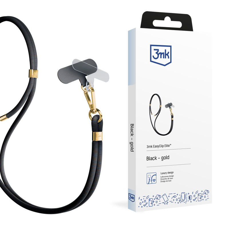 3mk EasyClip Elite išmaniojo telefono dirželis – juodas