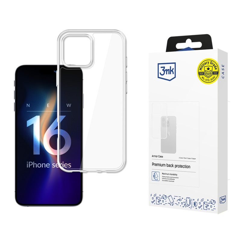 3mk Armor Case, skirtas iPhone 16 Pro Max - skaidrus