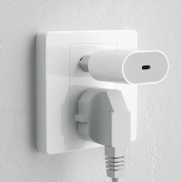 Dudao A14EUC PD 20W USB-C sieninis įkroviklis su laidu - baltas