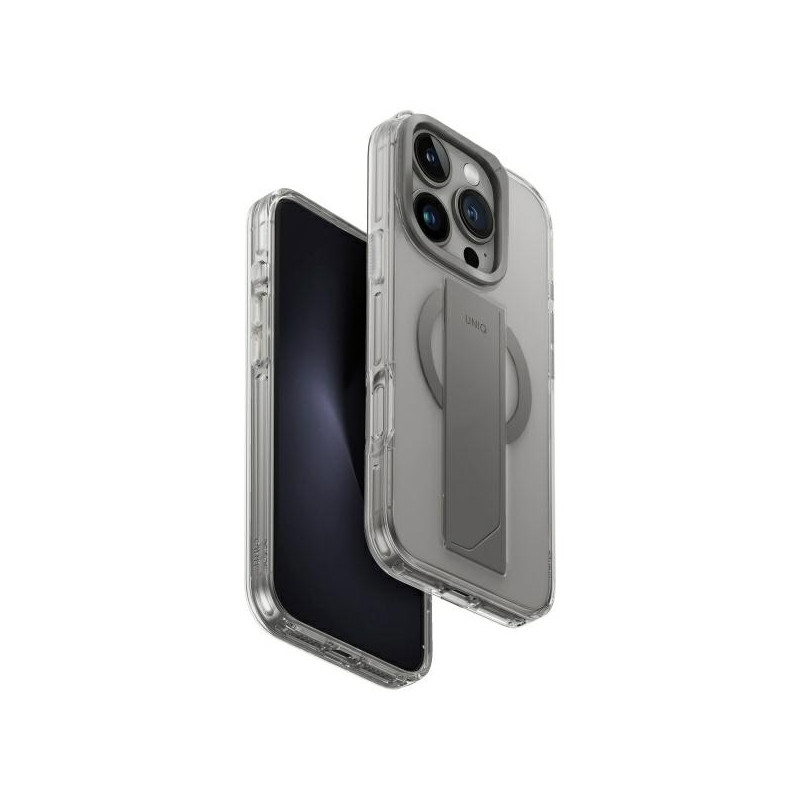 UNIQ Heldro Max Magclick įkrovimo dėklas iPhone 16 Pro - skaidrus