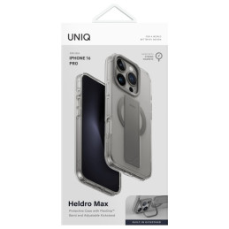 UNIQ Heldro Max Magclick įkrovimo dėklas iPhone 16 Pro - skaidrus