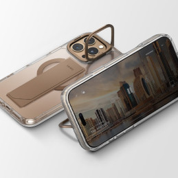 UNIQ Heldro Max Magclick įkrovimo dėklas iPhone 16 Pro Max - skaidrus