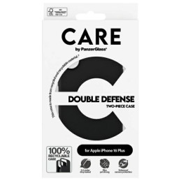 CARE by PanzerGlass Feature Double Defence Case, skirtas iPhone 16 Plus – juodas