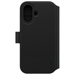 CARE by PanzerGlass Feature Tango 2in1 Wallet MagSafe dėklas, skirtas iPhone 16 - juodas