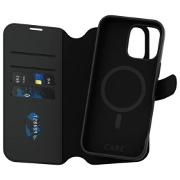 CARE by PanzerGlass Feature Tango 2in1 Wallet MagSafe dėklas, skirtas iPhone 16 Pro Max - juodas