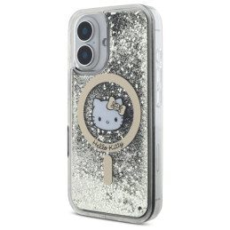 Hello Kitty Liquid Glitter Fever MagSafe dėklas iPhone 16 - auksinis