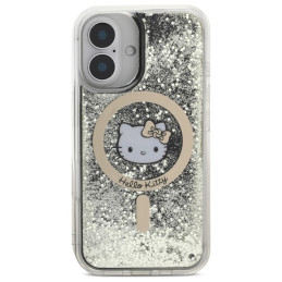 Hello Kitty Liquid Glitter Fever MagSafe dėklas iPhone 16 - auksinis
