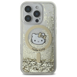 Hello Kitty Liquid Glitter Fever MagSafe dėklas iPhone 16 Pro Max - auksinis