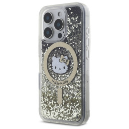 Hello Kitty Liquid Glitter Fever MagSafe dėklas iPhone 16 Pro Max - auksinis
