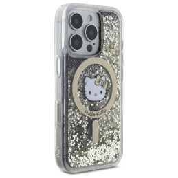Hello Kitty Liquid Glitter Fever MagSafe dėklas iPhone 16 Pro Max - auksinis