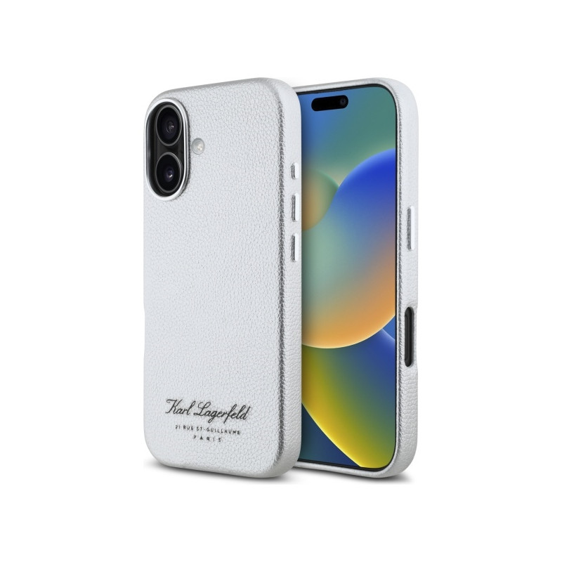 Karl Lagerfeld hotel RSG dėklas iPhone 16 - pilkas