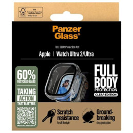 PanzerGlass Snappie Full Body grūdintas stiklas, skirtas Apple Watch Ultra 2 - skaidrus