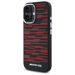 AMG Silicone Graphics MagSafe dėklas iPhone 16 - juodas