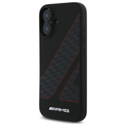 AMG Checkered Flag Pattern MagSafe dėklas iPhone 16 - juodas