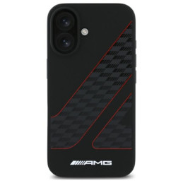 AMG Checkered Flag Pattern MagSafe dėklas iPhone 16 - juodas