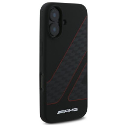 AMG Checkered Flag Pattern MagSafe dėklas iPhone 16 - juodas