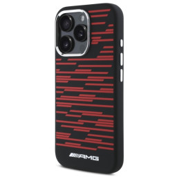 AMG Silicone Graphics MagSafe dėklas, skirtas iPhone 16 Pro Max - juodas