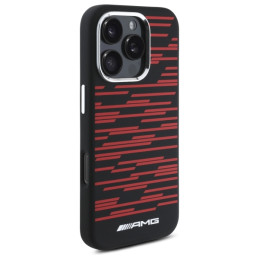 AMG Silicone Graphics MagSafe dėklas, skirtas iPhone 16 Pro Max - juodas