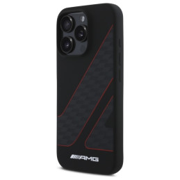 AMG Checkered Flag Pattern MagSafe dėklas iPhone 16 Pro Max - juodas
