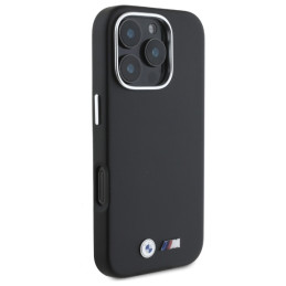 BMW M Smooth Full Wrapped Metal MagSafe dėklas iPhone 16 Pro - juodas
