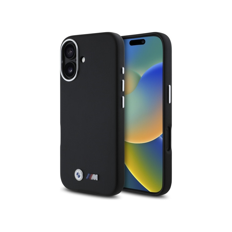 BMW M Smooth Full Wrapped Metal MagSafe dėklas iPhone 16 - juodas