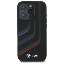 BMW Silicone Turning Lines MagSafe dėklas iPhone 16 Pro - juodas