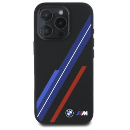 BMW Silicone Random Lines MagSafe dėklas iPhone 16 Pro - juodas