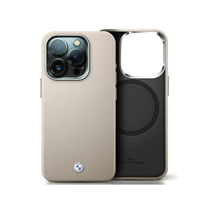BMW Sign Full Wrapped Metal MagSafe dėklas iPhone 16 Pro Max - pilkas