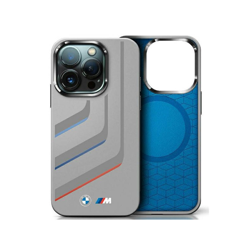 BMW Silicone Turning Lines MagSafe dėklas iPhone 16 Pro Max - pilkas
