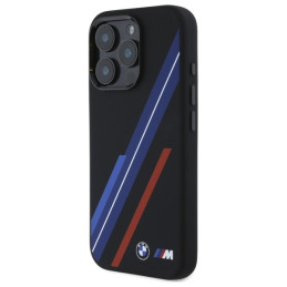 BMW Silicone Random Lines MagSafe dėklas iPhone 16 Pro Max - juodas
