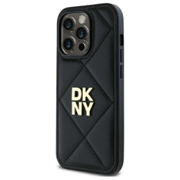 DKNY Quilted Stack Logo dėklas, skirtas iPhone 14 Pro - juodas