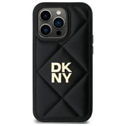 DKNY Quilted Stack Logo dėklas, skirtas iPhone 14 Pro Max - juodas