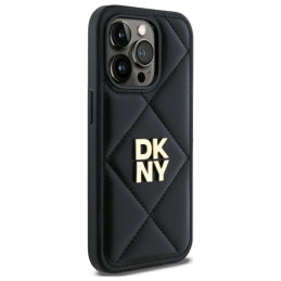 DKNY Quilted Stack Logo dėklas, skirtas iPhone 14 Pro Max - juodas
