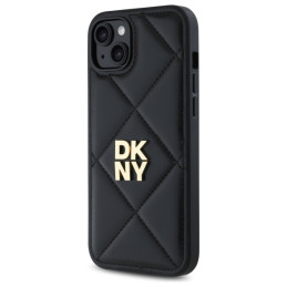 DKNY Quilted Stack Logo dėklas, skirtas iPhone 15 Plus - juodas