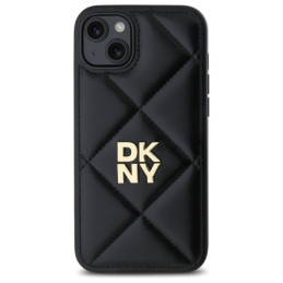 DKNY Quilted Stack Logo dėklas, skirtas iPhone 15 Plus - juodas